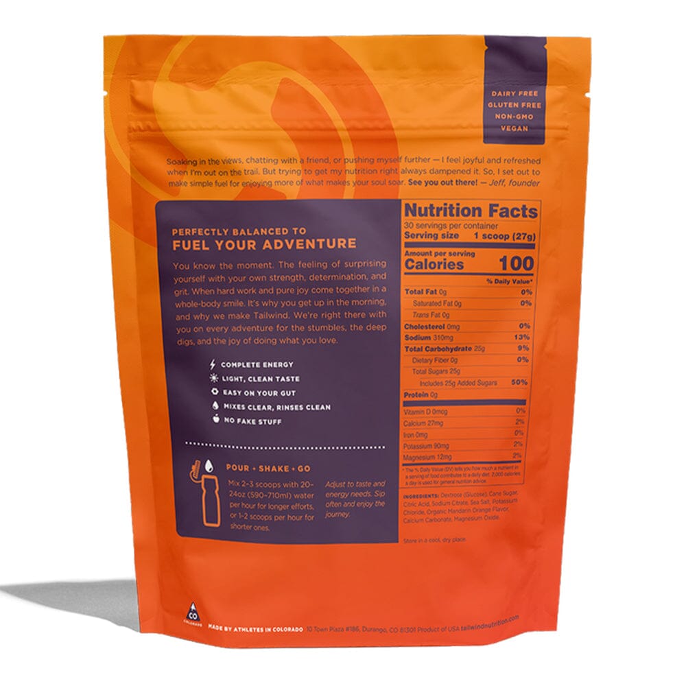 Tailwind Nutrition Endurance Fuel - 30 Serving Bag  - BlackToe Running#flavour_mandarin
