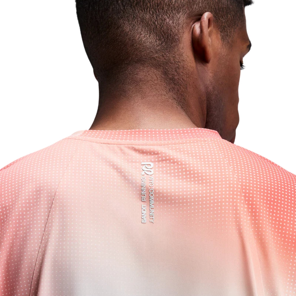 Bandit Running Men's Specter™ Performance Tee with Flopack™ - BlackToe Running#colour_poppy-multi
