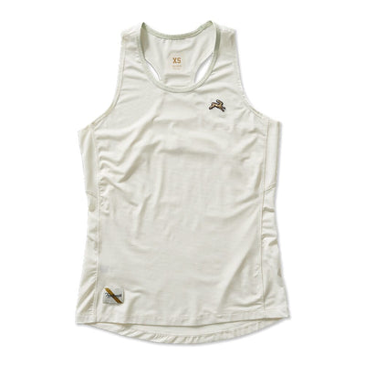 Tracksmith Women's Twilight Tank Women's Tops - BlackToe Running#colour_ivory