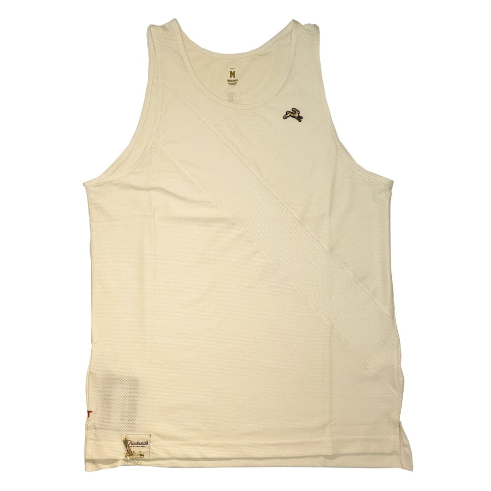 Tracksmith Men's Van Cortlandt Singlet Men's Tops - BlackToe Running#colour_ivory