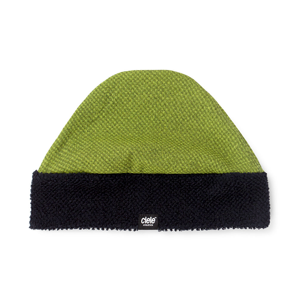 Ciele UH Beanie - BlackToe Running#colour_lime-green