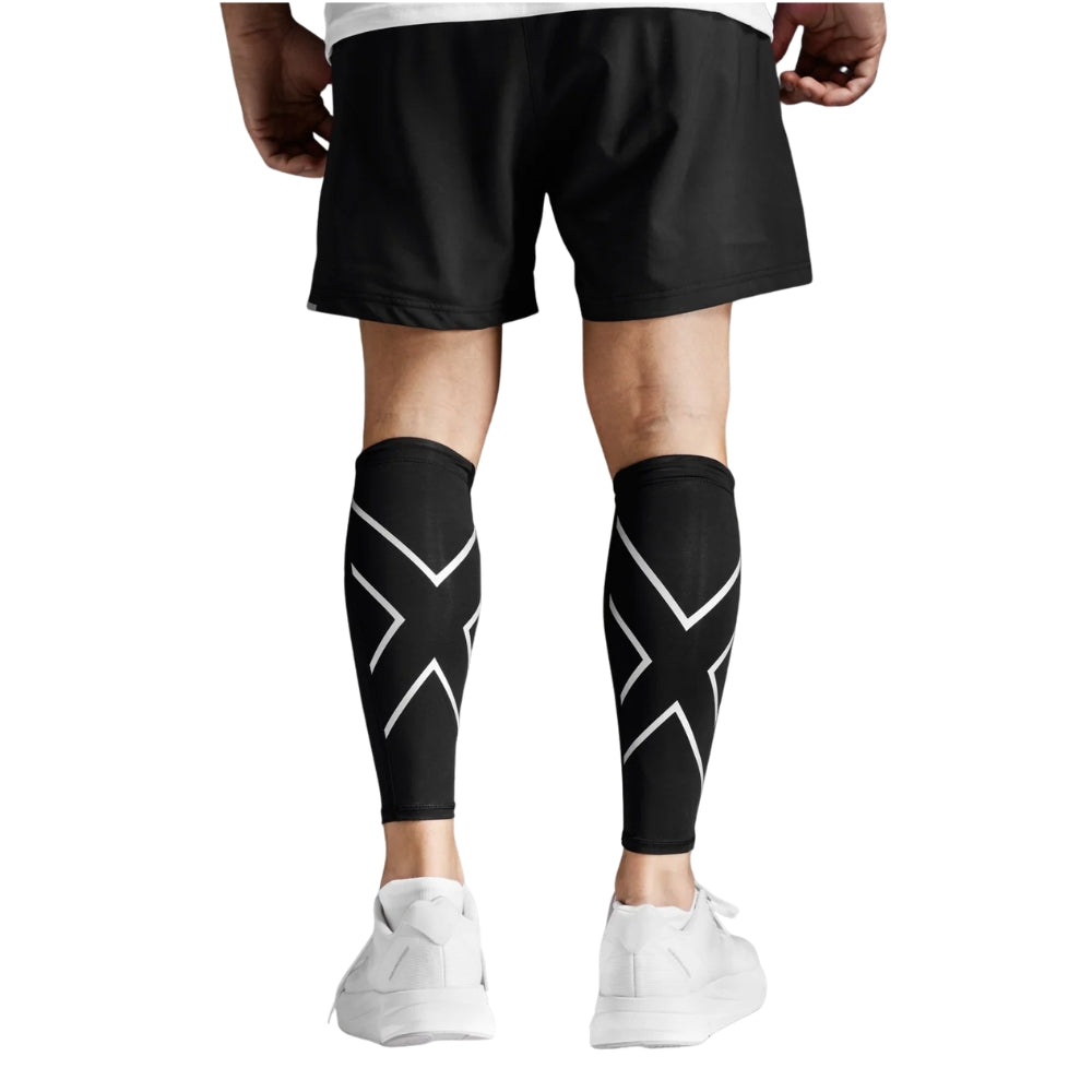 2XU X Compression Calf Guards - BlackToe Running