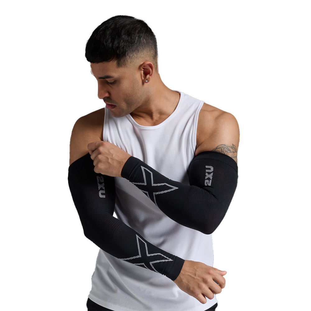 2XU Flex Compression Arm Sleeves - BlackToe Running