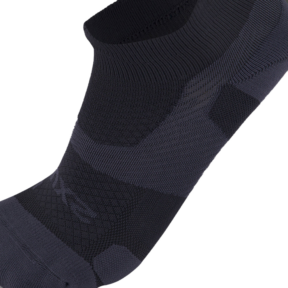 2XU Vectr Light Cushion 1/4 Crew Compression Socks - BlackToe Running