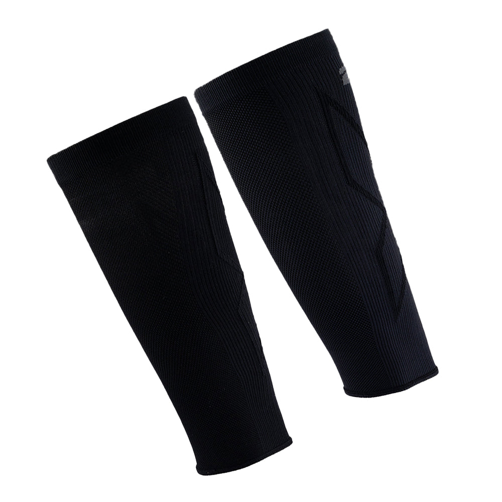 2XU X Compression Calf Sleeves - BlackToe Running#colour_black