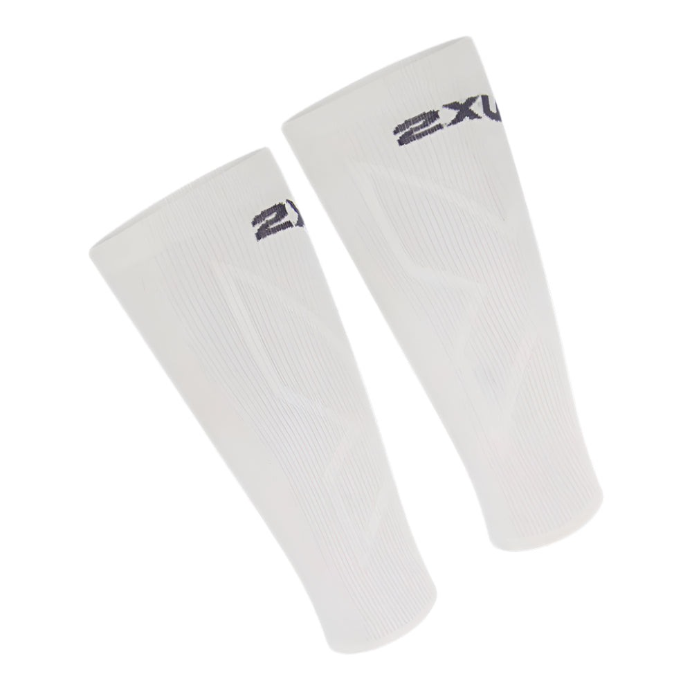 2XU X Compression Calf Sleeves - BlackToe Running#colour_white