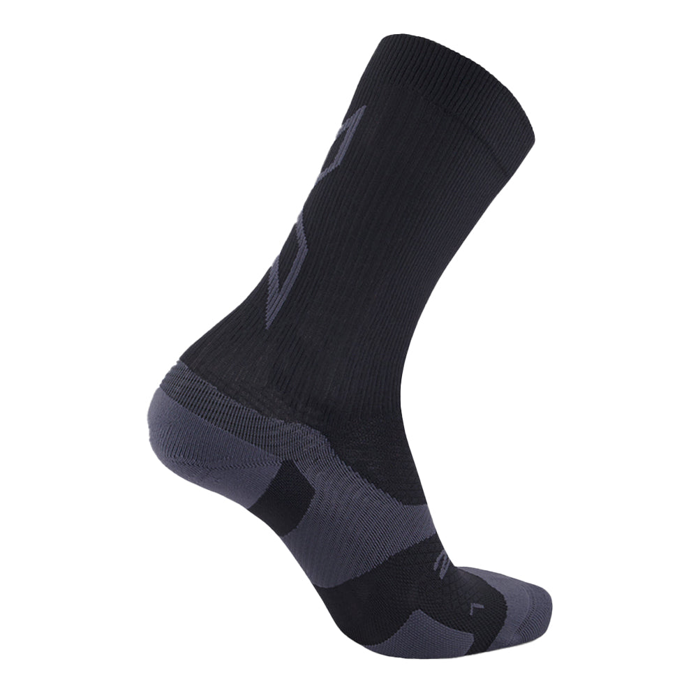 2XU Vectr Light Cushion Crew Socks - BlackToe Running