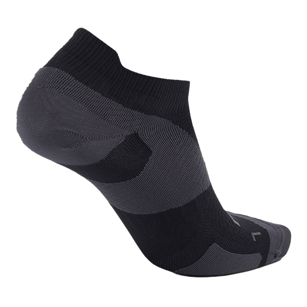 2XU Vectr Ultralight Cushion 1/4 Crew Compression Socks - BlackToe Running