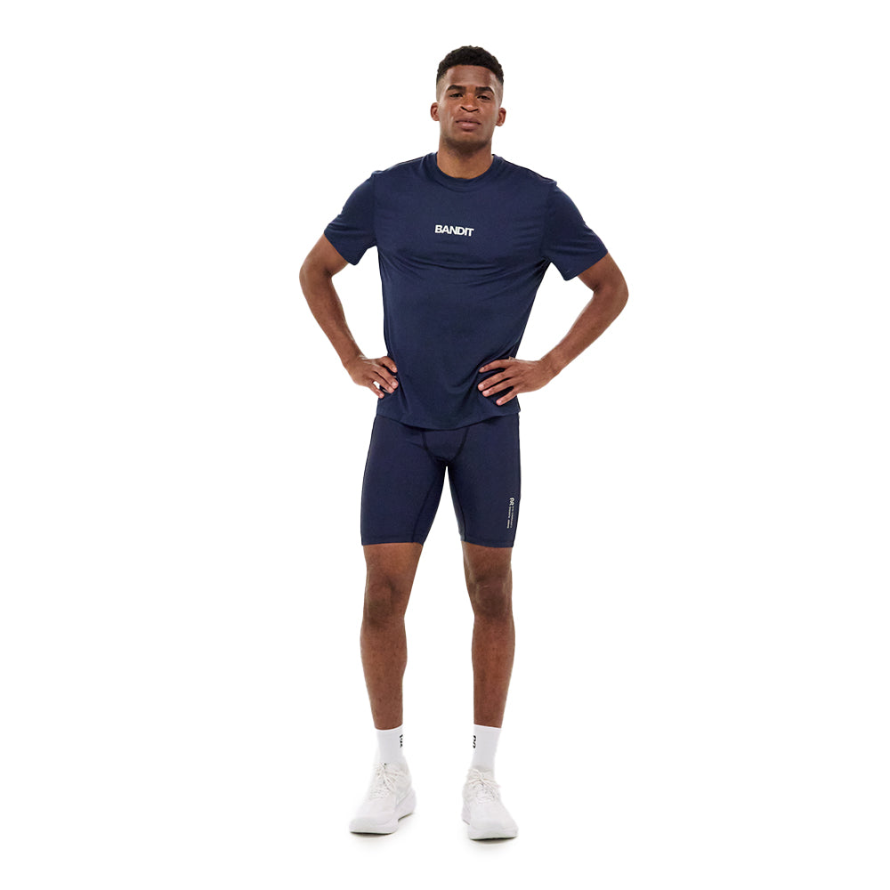 Bandit Running Men's Drift™ Performance Training Tee - BlackToe Running#colour_navy