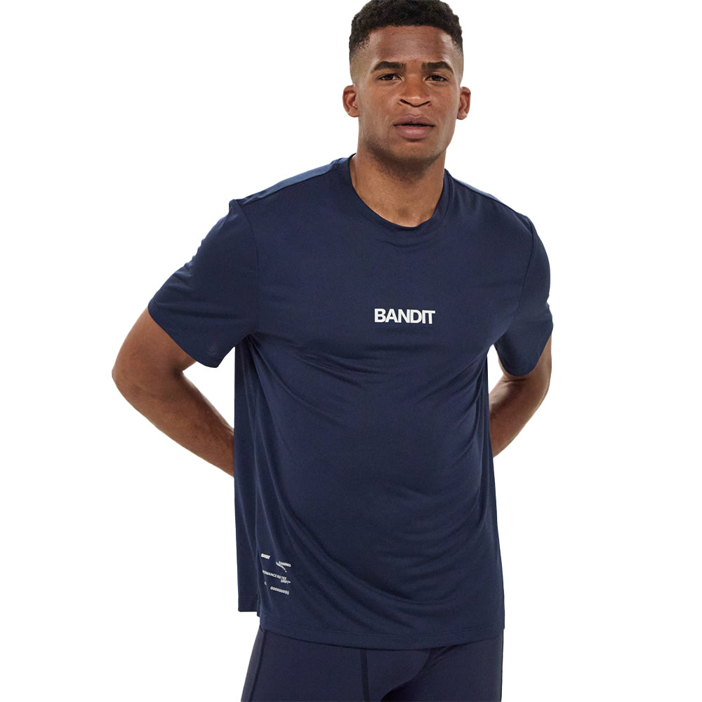 Bandit Running Men's Drift™ Performance Training Tee - BlackToe Running#colour_navy