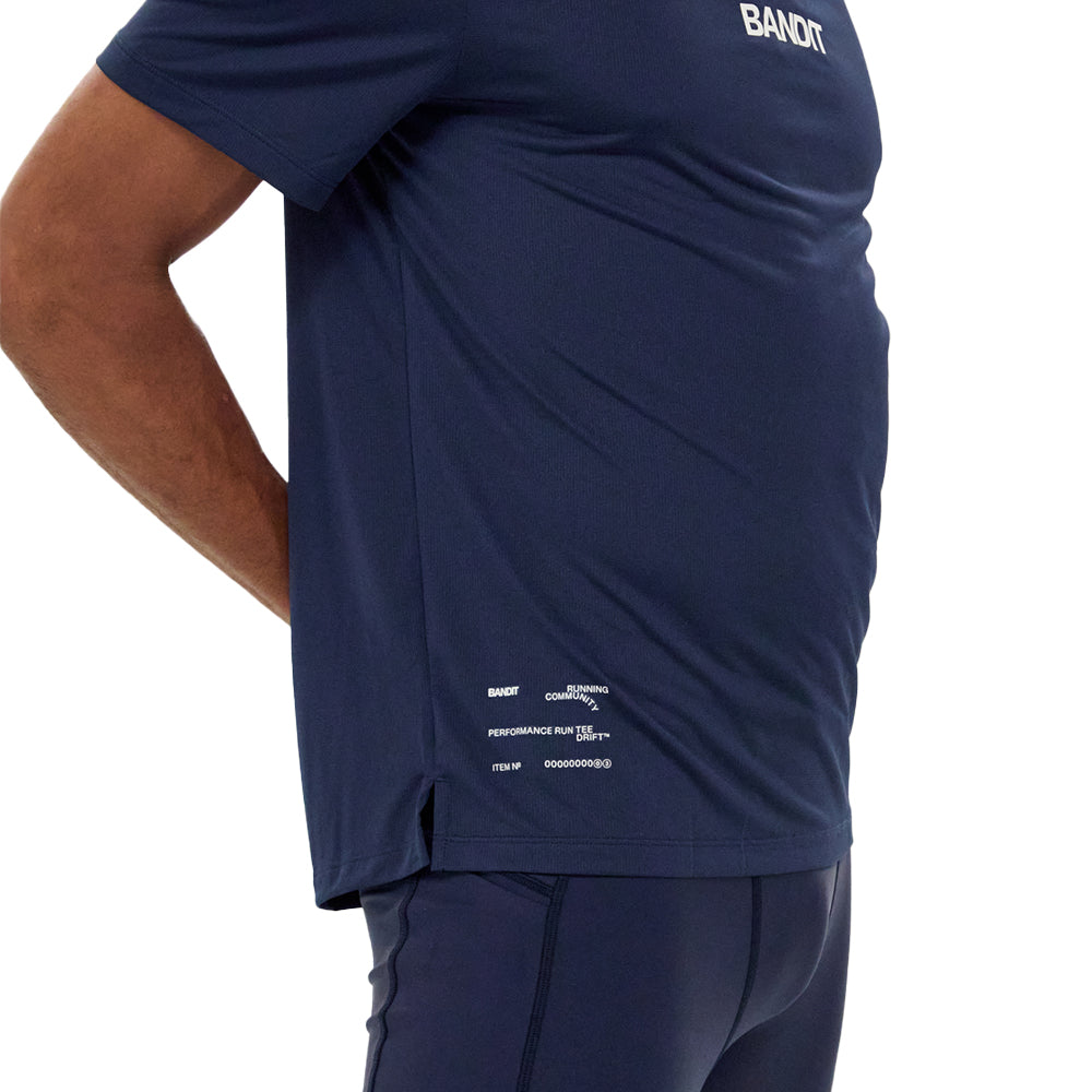Bandit Running Men's Drift™ Performance Training Tee - BlackToe Running#colour_navy