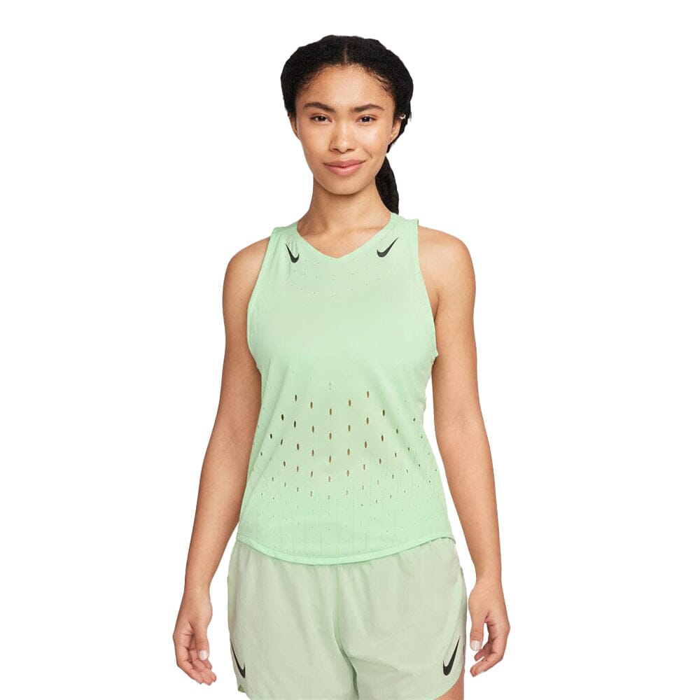 Nike Women's AeroSwift Dri-FIT ADV Running Singlet - BlackToe Running#colour_vapor-green-black