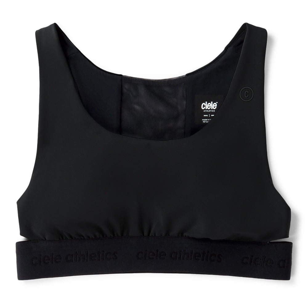 Ciele Women's QCK High Support Bra - BlackToe Running#colour_shadowcast-black