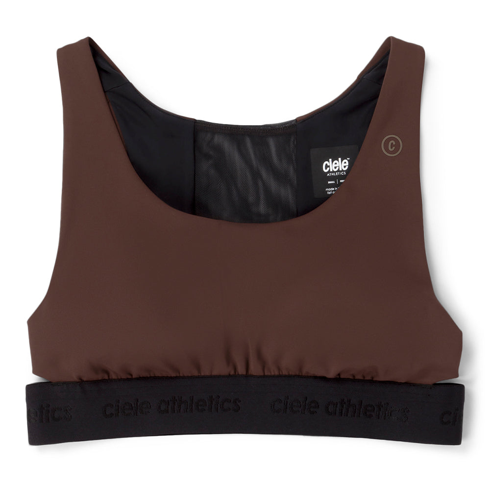 Ciele Women's QCK High Support Bra - BlackToe Running#colour_oak