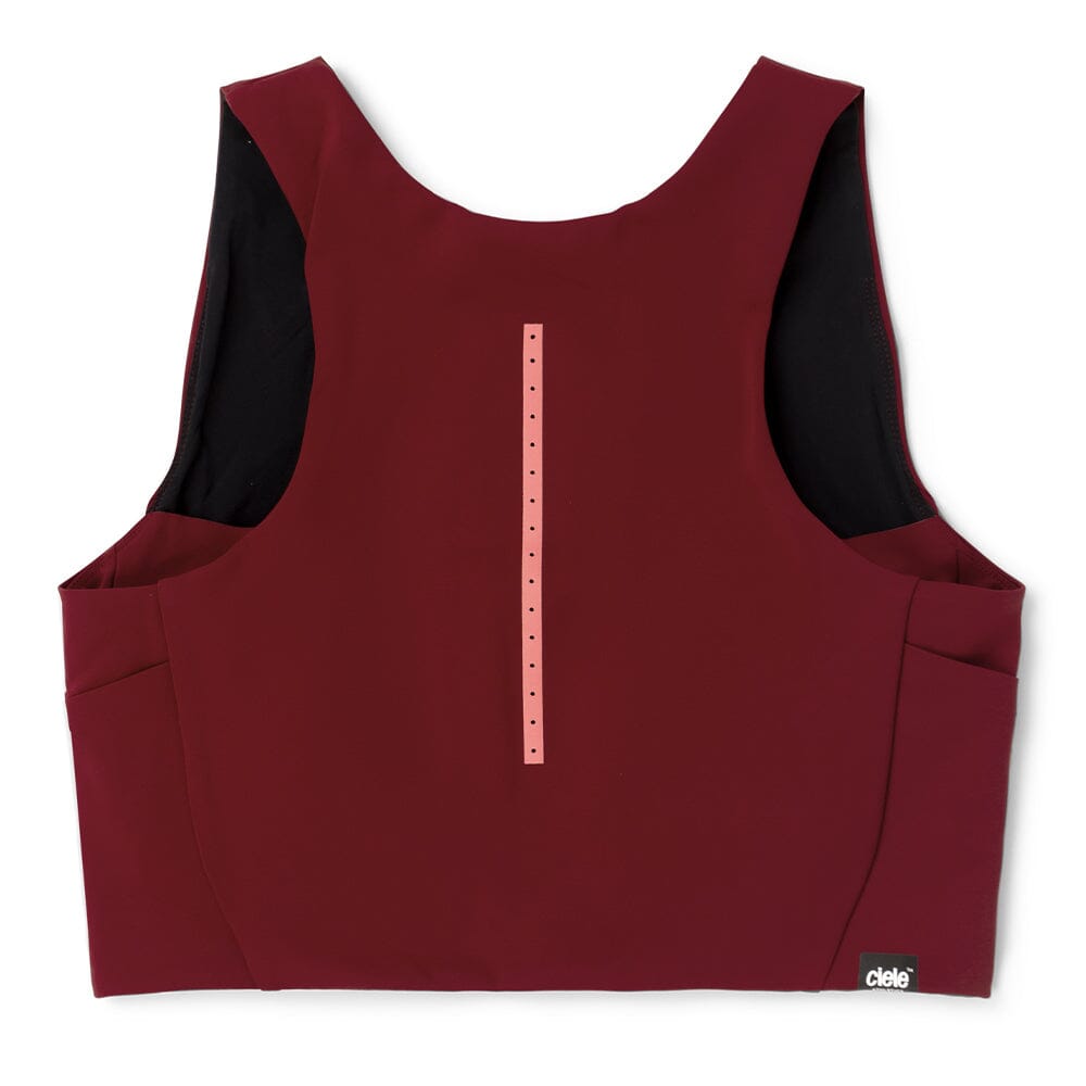 Ciele Women's FST Medium Support Bra - BlackToe Running#colour_crimson-red