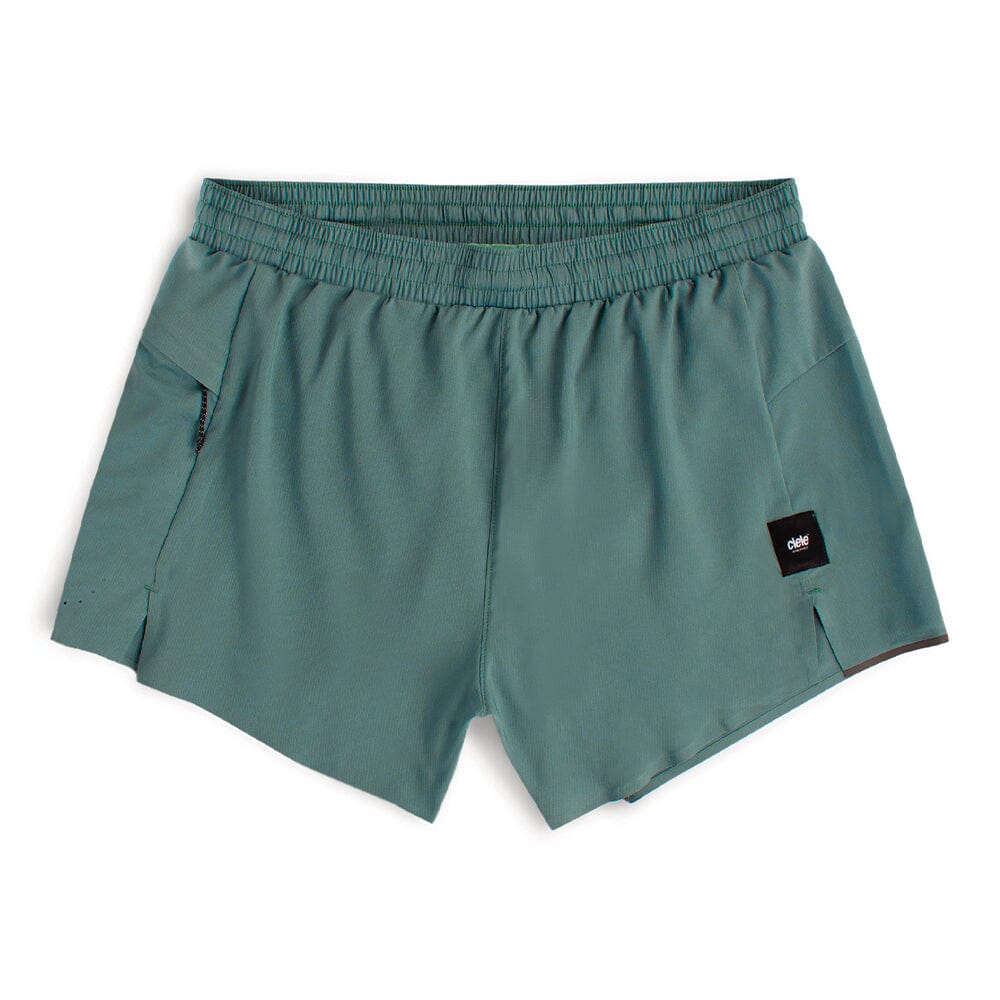 Ciele Women's AT 4" Brief Short - BlackToe Running#colour_silver-pine