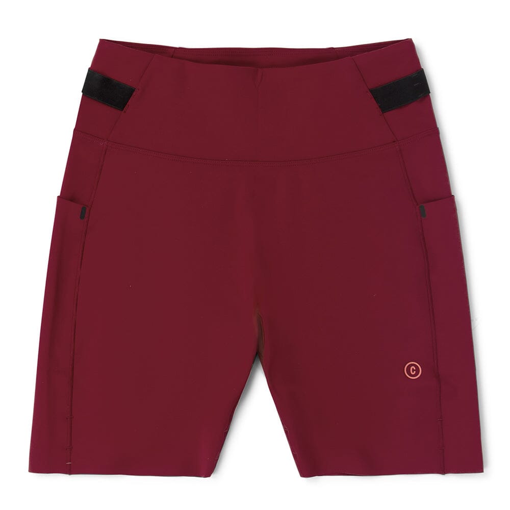 Ciele Women's FSTTight 7" Short - BlackToe Running#colour_crimson-red