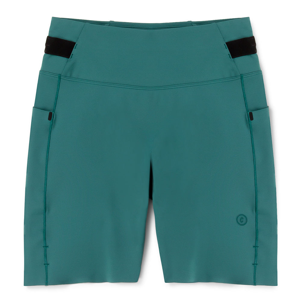 Ciele Women's FSTTight 7" Short - BlackToe Running#colour_dark-harbor