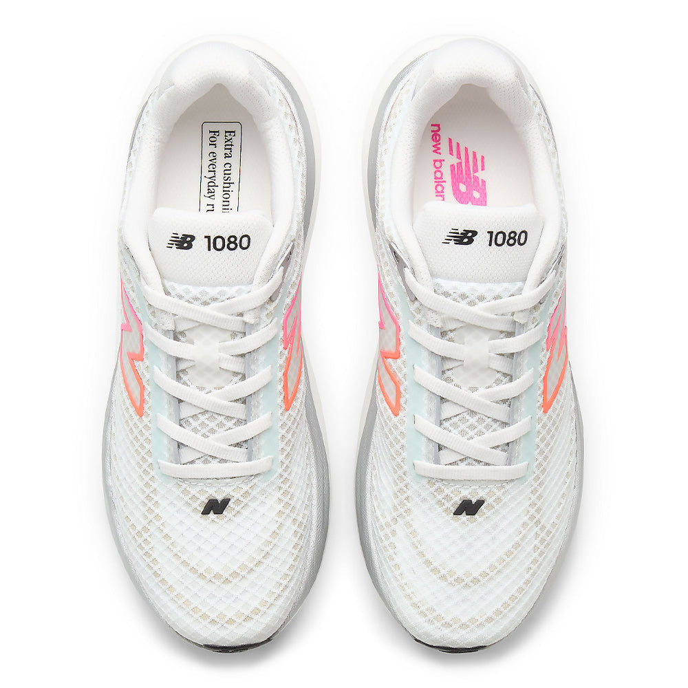 New Balance Women's 1080v15 Breathe - BlackToe Running#colour_white-pink-heat