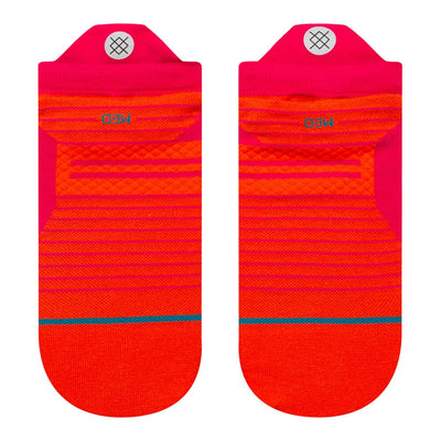 Stance Women's Run Quadrilateral Ultralight Cushion Tab Socks - BlackToe Running#colour_magenta