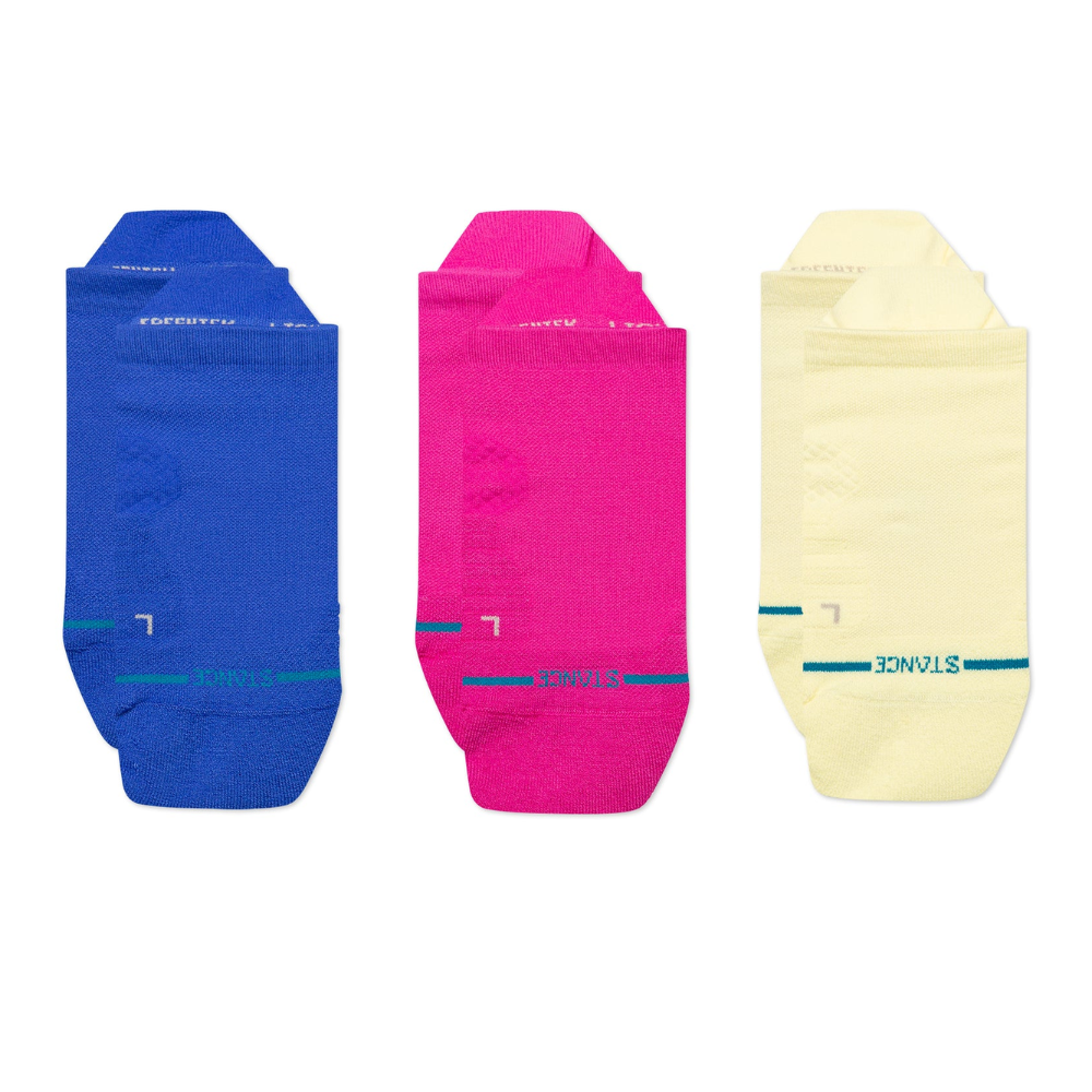 Stance Women's Solid Light Cushion Tab 3 Pack Socks - BlackToe Running#colour_cobalt-blue