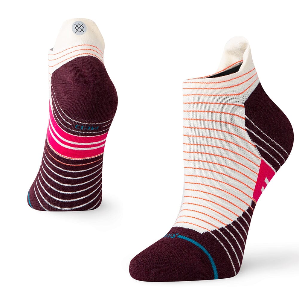 Stance Women's Run Micro Light Cushion Tab Socks - BlackToe Running#colour_magenta