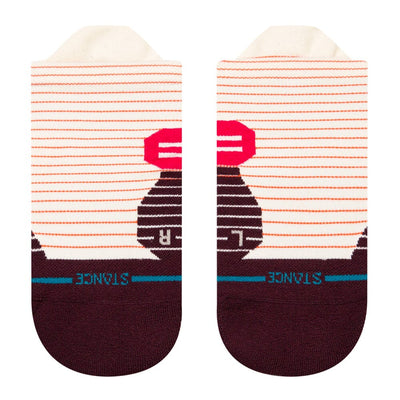Stance Women's Run Micro Light Cushion Tab Socks - BlackToe Running#colour_magenta