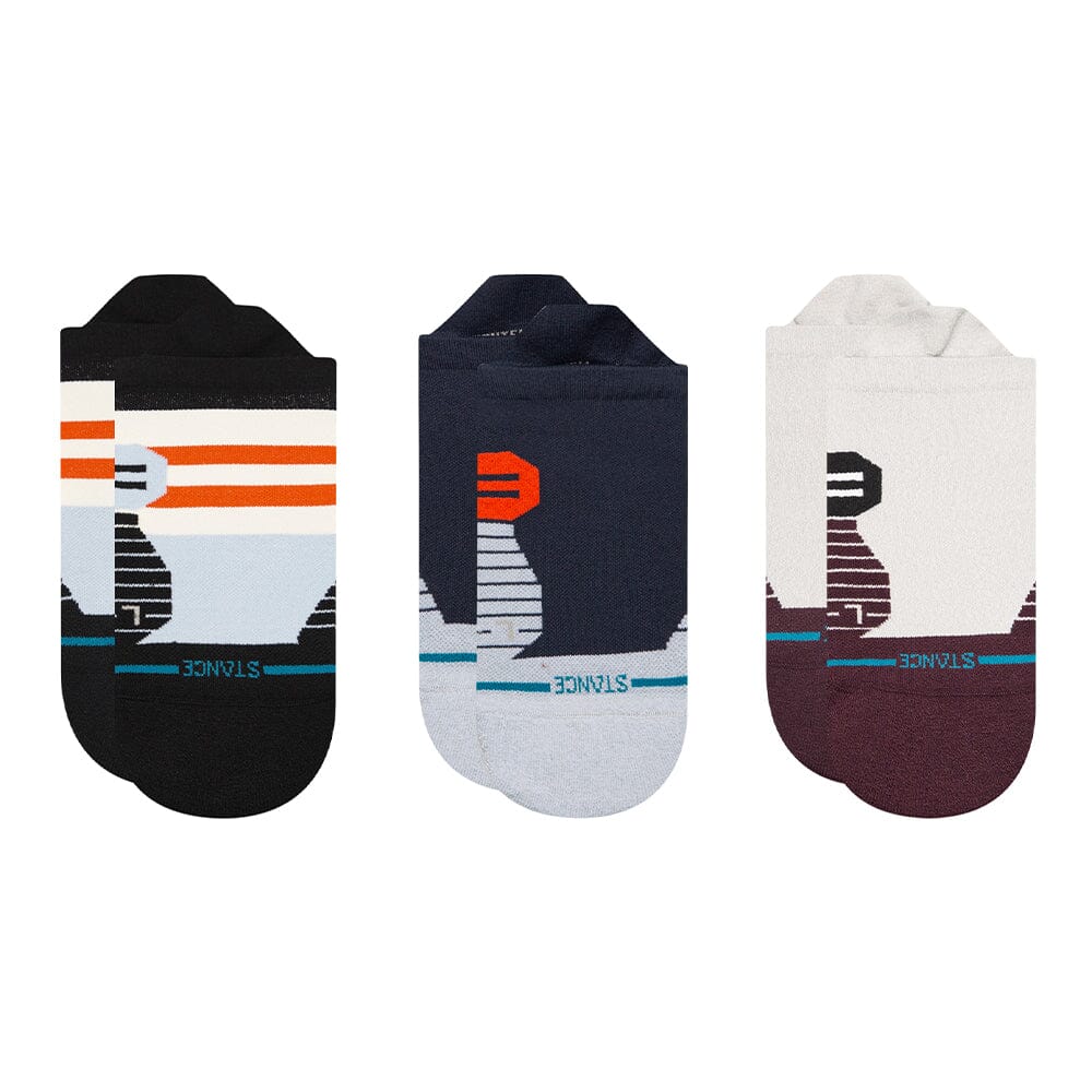 Stance Women's Run So Sporty Light Cushion Tab 3-Pack Socks - BlackToe Running#colour_blue