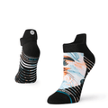 Stance Women's Run Flowerful Performance Poly Mid Cushion Tab Socks - BlackToeRunning#colour_white