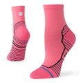 Stance Women's Variegated Ultralight Cushion Quarter Socks - BlackToe Running#colour_pink