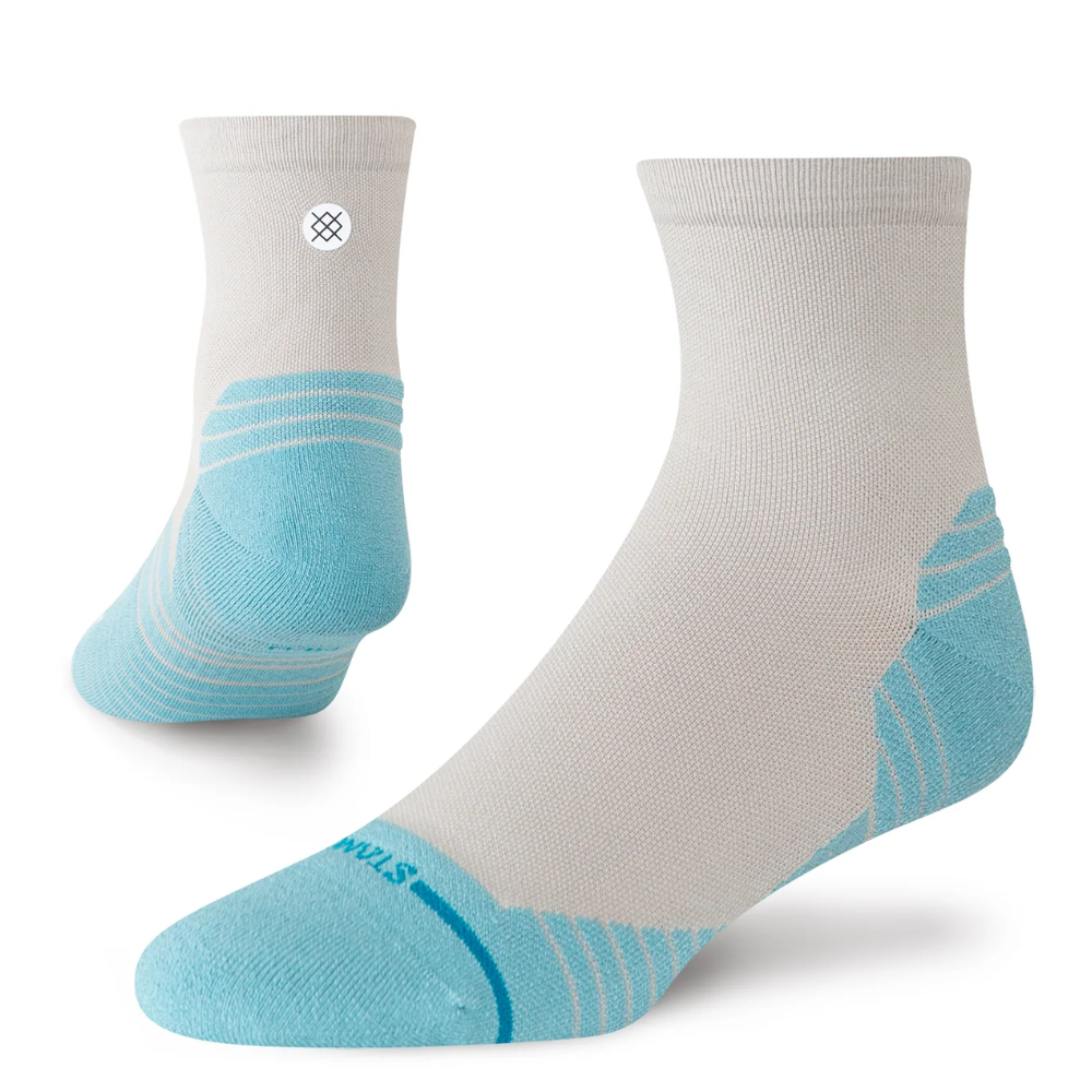 Stance Women´s Two Tone Light Cushion Quarter Socks - BlackToe Running#colour_light-blue