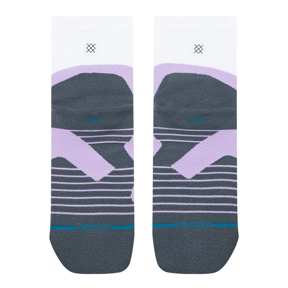 Stance Women's Pace Light Cushion Quarter Socks - BlackToe Running#colour_lavender