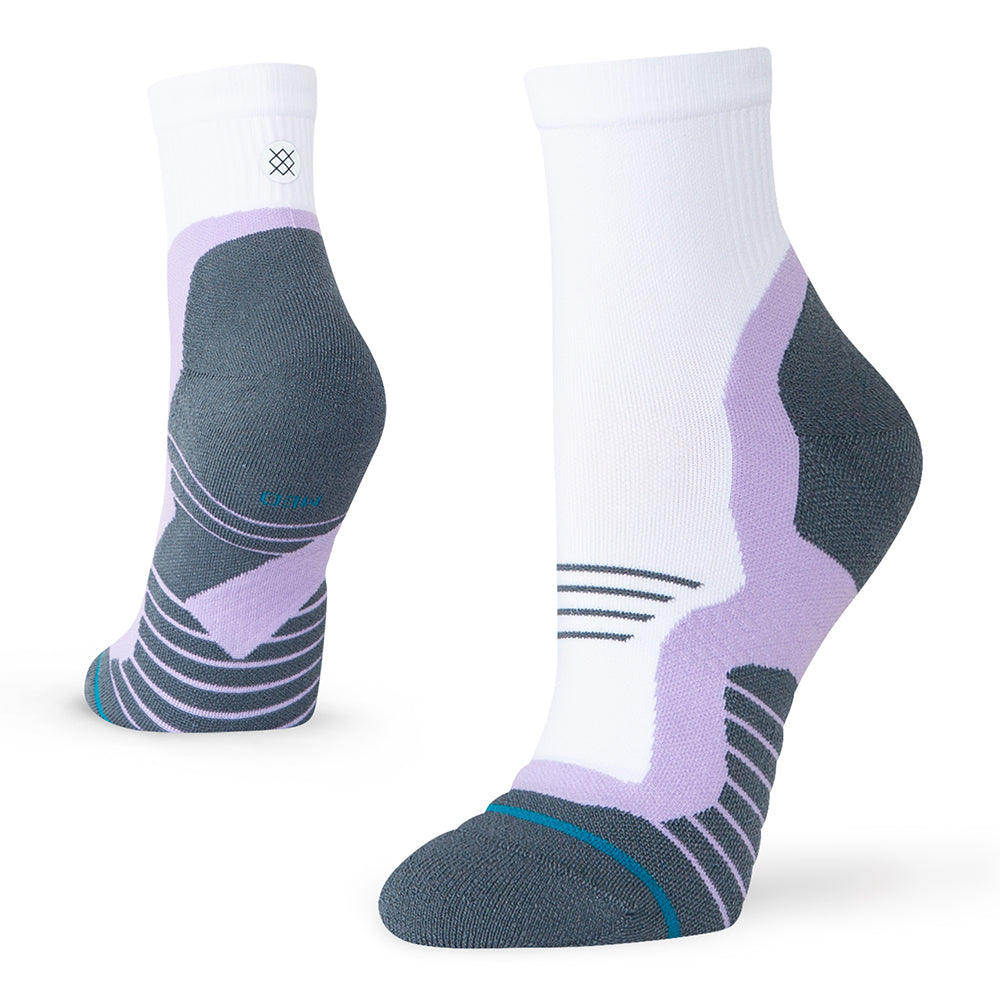 Stance Women's Pace Light Cushion Quarter Socks - BlackToe Running#colour_lavender