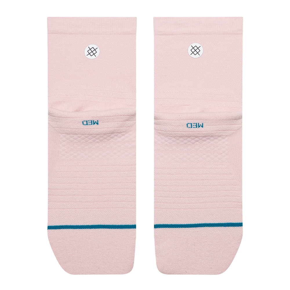 Stance Women's Solid light Cushion Quarter Socks - BlackToe Running#colour_pink