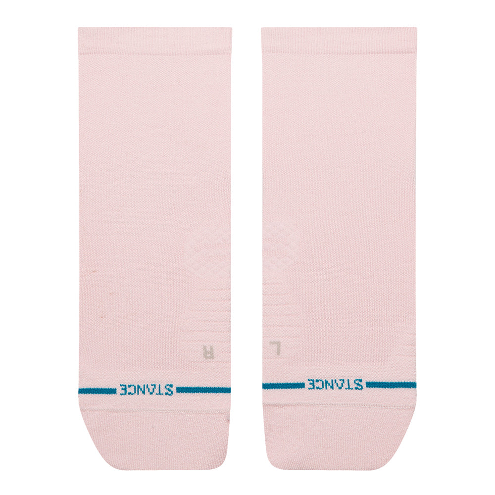 Stance Women's Solid light Cushion Quarter Socks - BlackToe Running#colour_pink