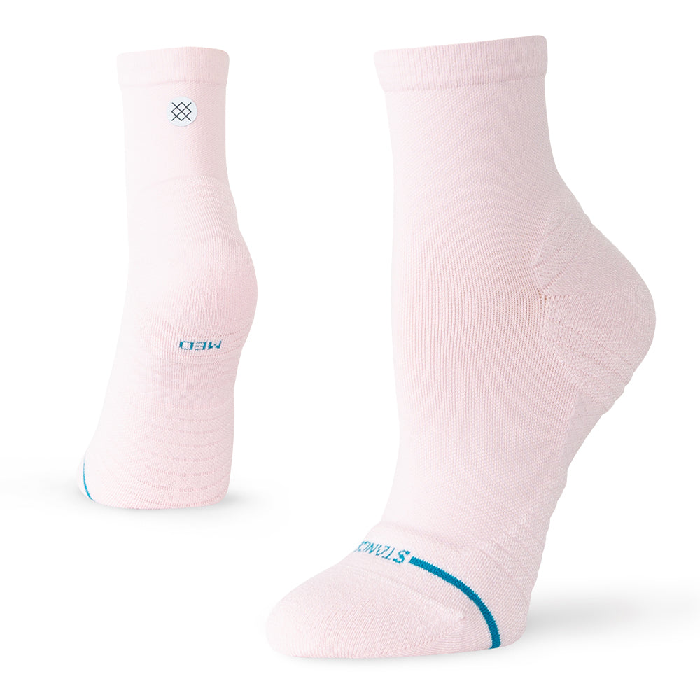 Stance Women's Solid light Cushion Quarter Socks - BlackToe Running#colour_pink