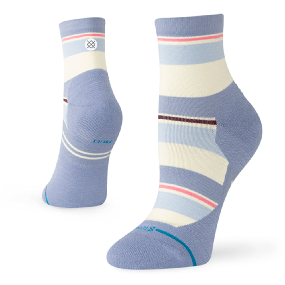 Stance Women's Run Milo Light Cushion Quarter Socks - BlackToe Running