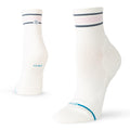 Stance Women's Wiley Light Cushion Quarter Socks - BlackToe Running#colour_off-white