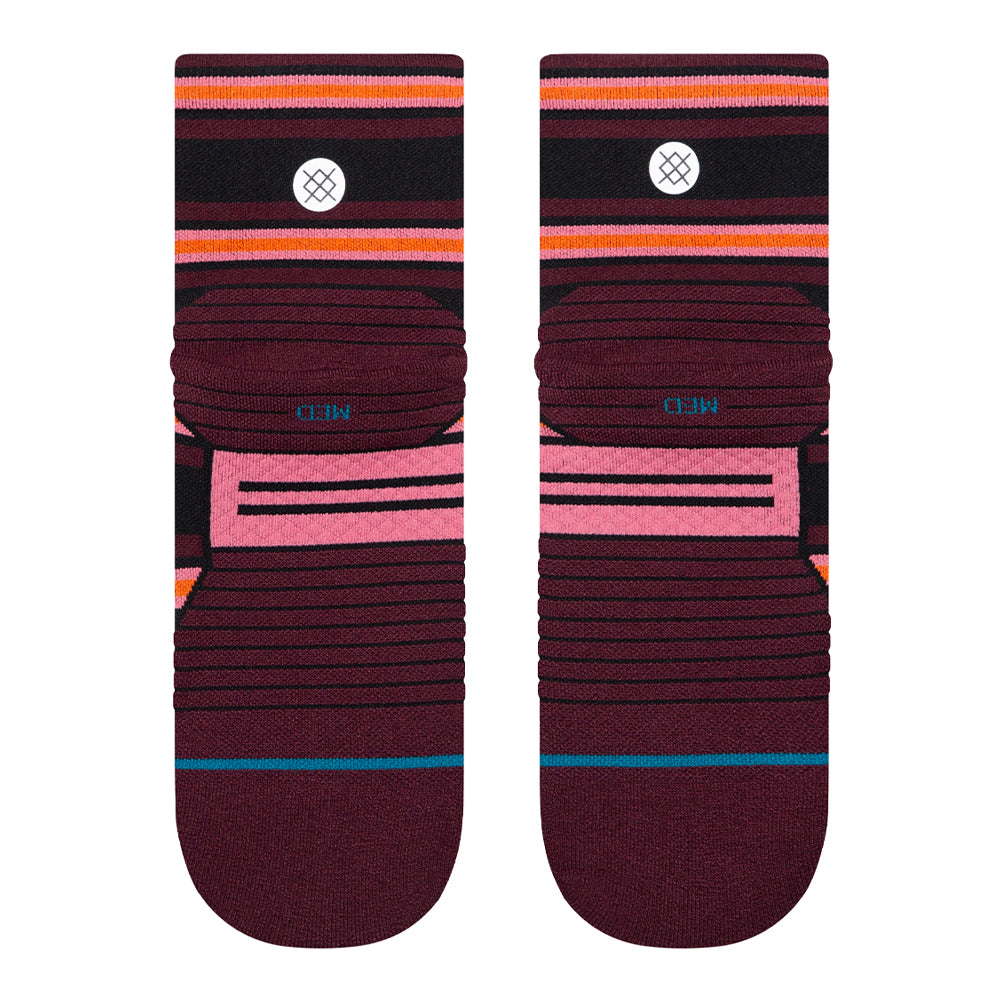 Stance Women's Wayfarer Light Cushion Quarter Socks - BlackToe Running#colour_fig