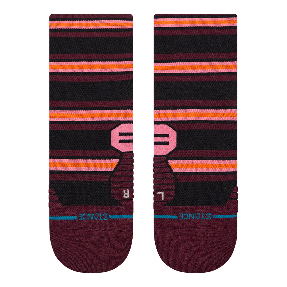 Stance Women's Wayfarer Light Cushion Quarter Socks - BlackToe Running#colour_fig