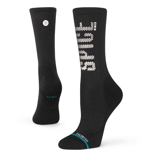 Stance Women's Spice Girls x Spice Force Five Light Cushion Crew Socks - BlackToe Running#colour_black