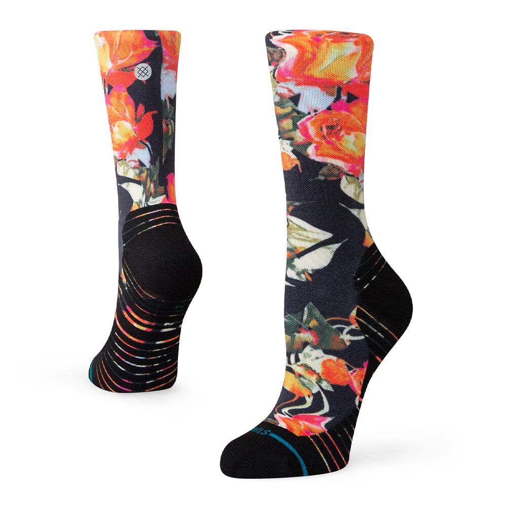 Stance Women's Run Torque Light Cushion Crew Socks - BlackToe Running#colour_black