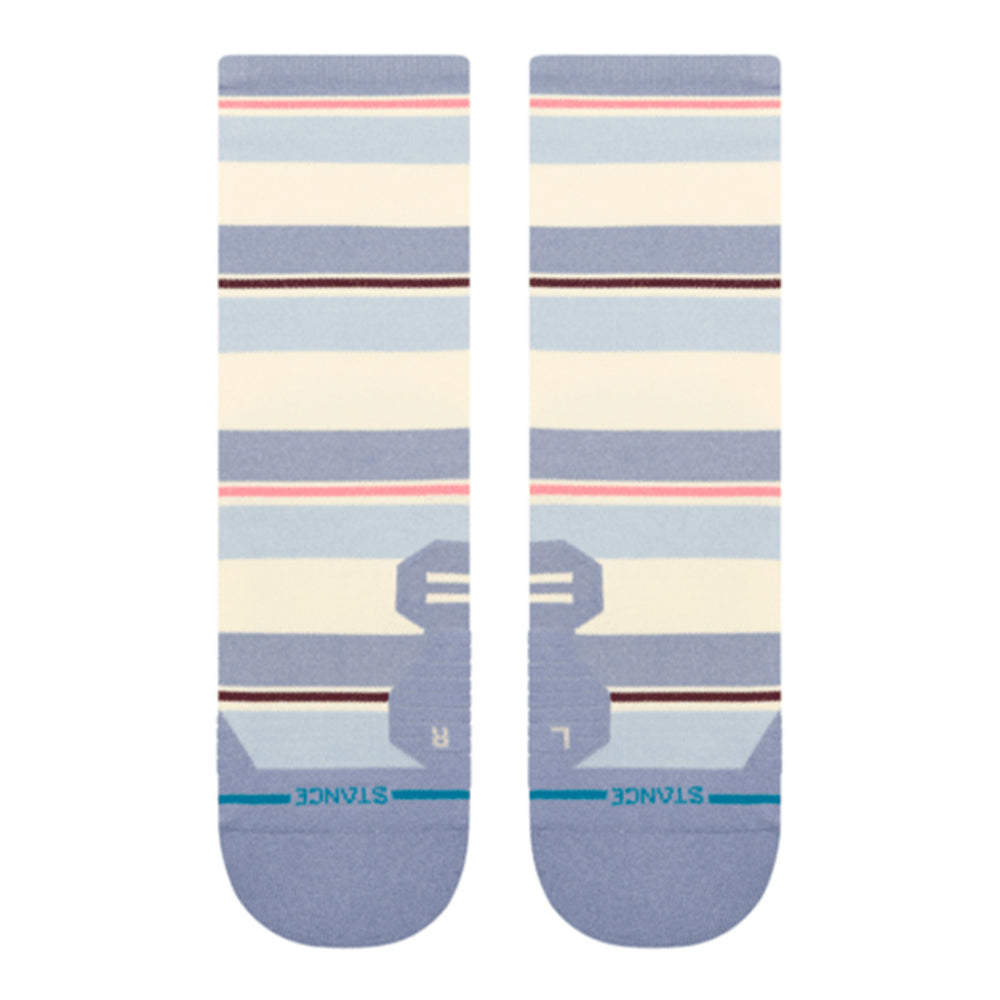 Stance Women's Run Milo Light Cushion Crew Socks - BlackToe Running#colour_blue