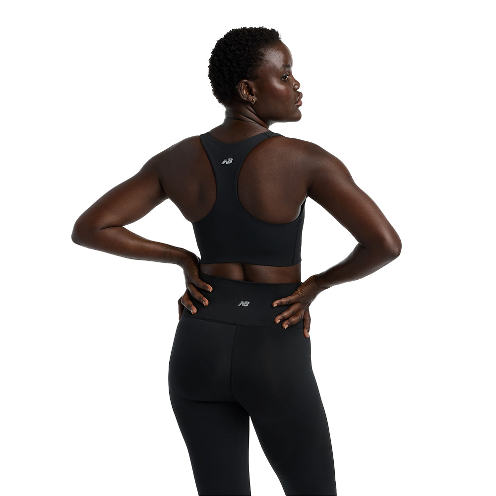 New Balance Women's Define Train Medium Support Bra - BlackToe Running#colour_black