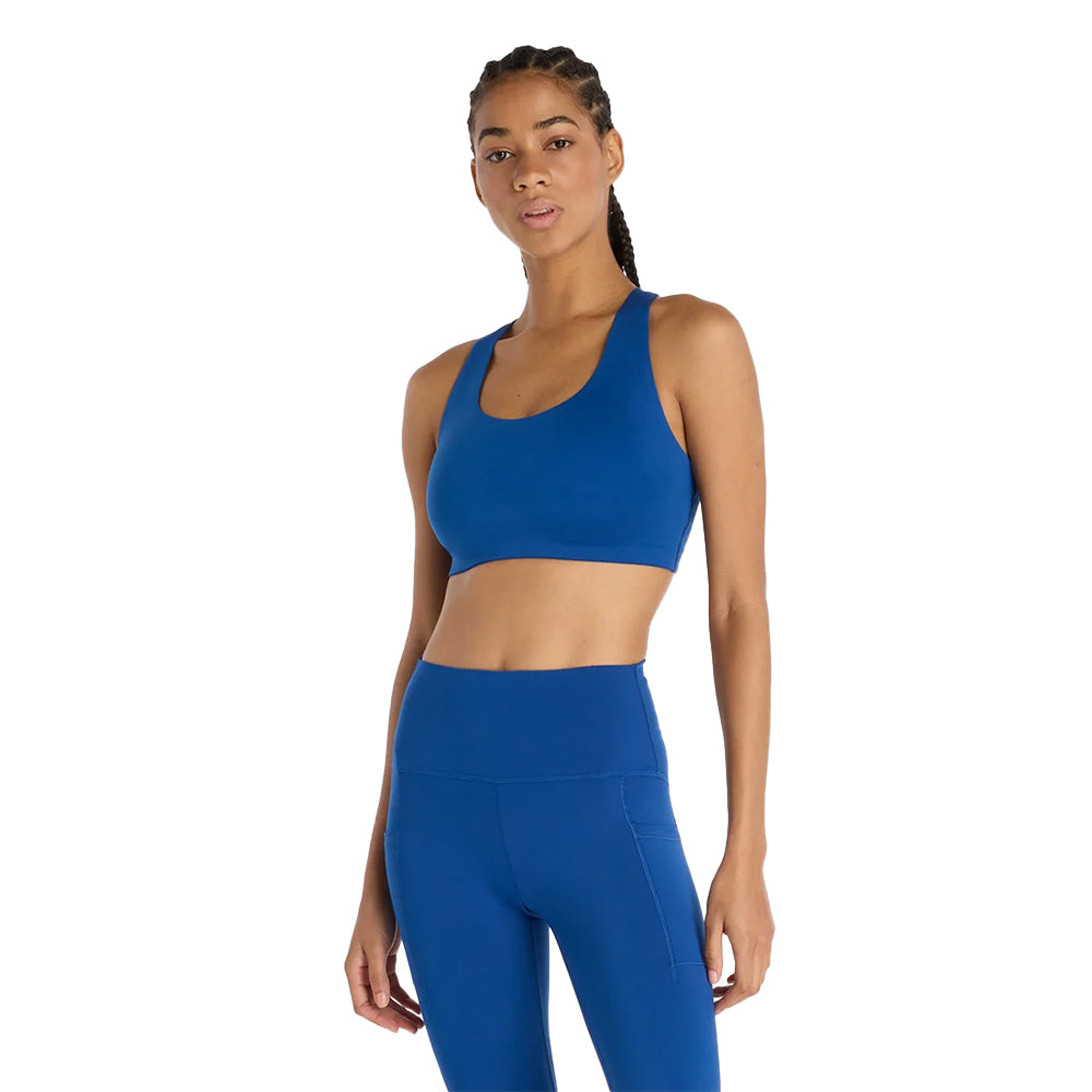 New Balance Women's Define Train Medium Support Bra - BlackToe Running#colour_galaxy-blue