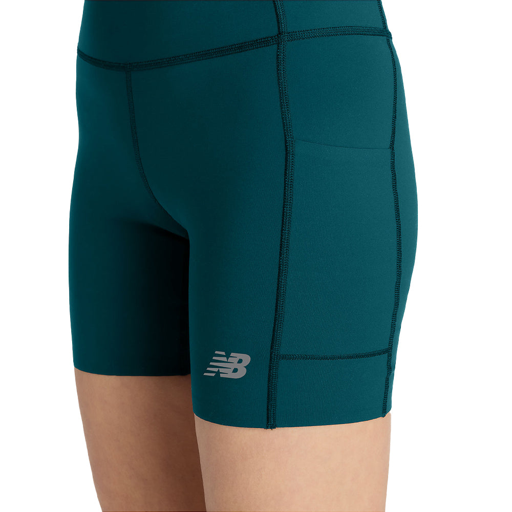 New Balance Women's RC Elite Storage 6" Short - BlackToe Running#colour_medusa-green