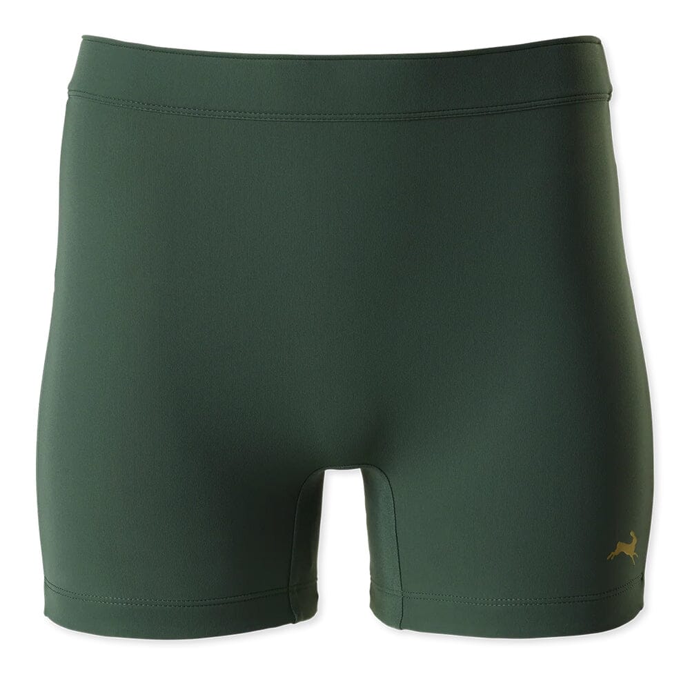 Tracksmith Women's Turnover Short Tights - BlackToe Running#colour_emerald-5-pockets