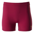 Tracksmith Women's Turnover Short Tights - BlackToe Running#colour_red-plum-5-pockets