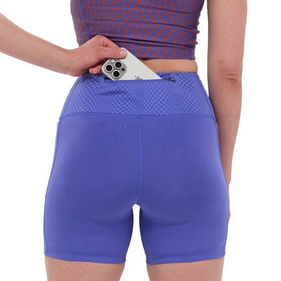 Bandit Running Women's Stamina™ High Waist 5" Compression Shorts - BlackToe Running#colour_deep-peri-blue