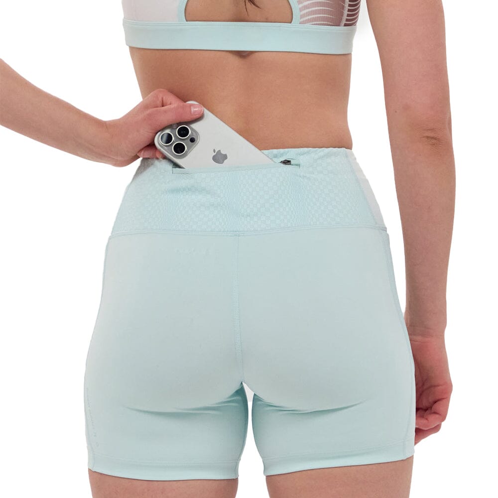 Bandit Running Women's Stamina™ High Waist 5" Compression Shorts - BlackToe Running#colour_minty-blue